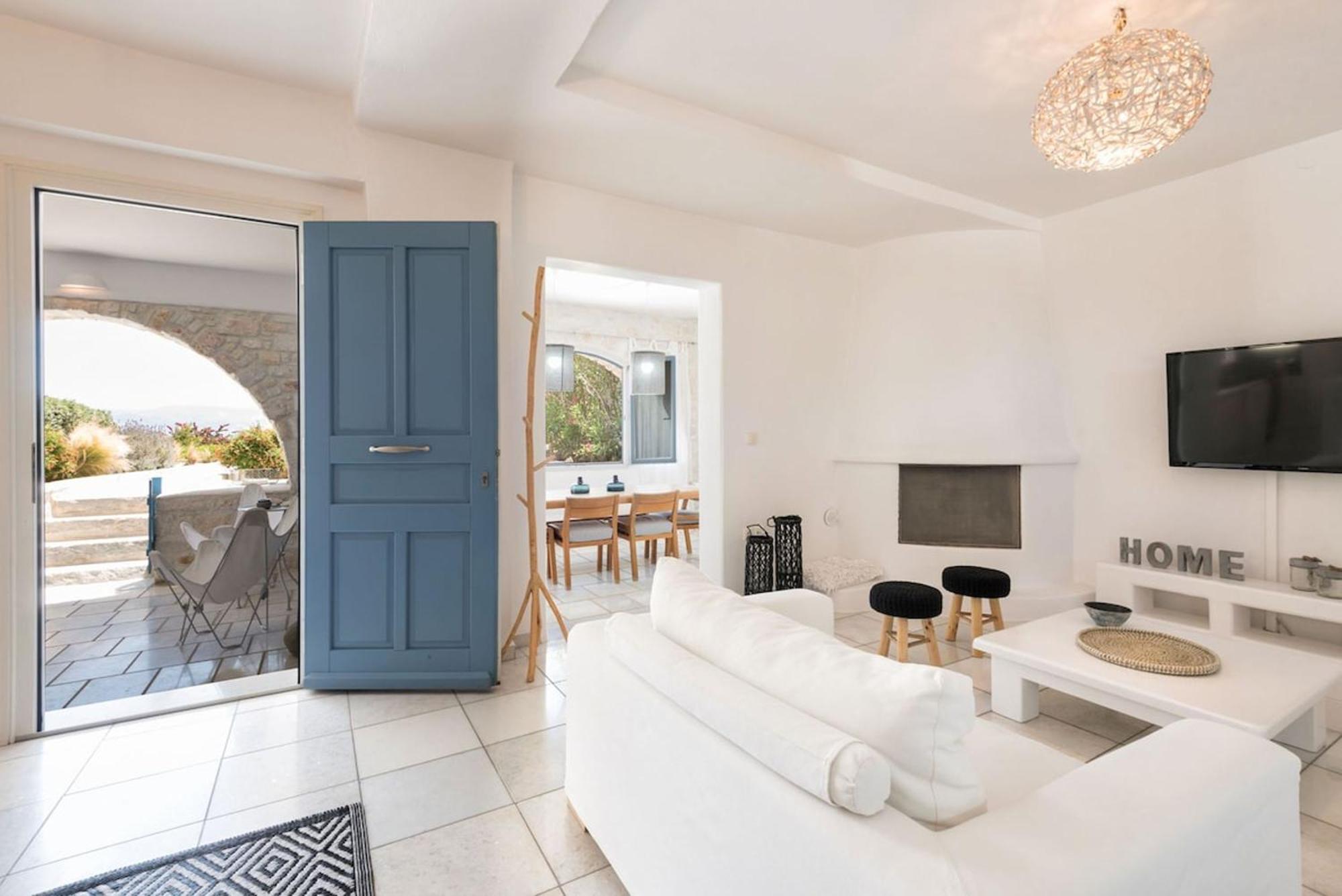 Island Magic - Seaview Villa With Jacuzzi Pool Ambelas Bagian luar foto