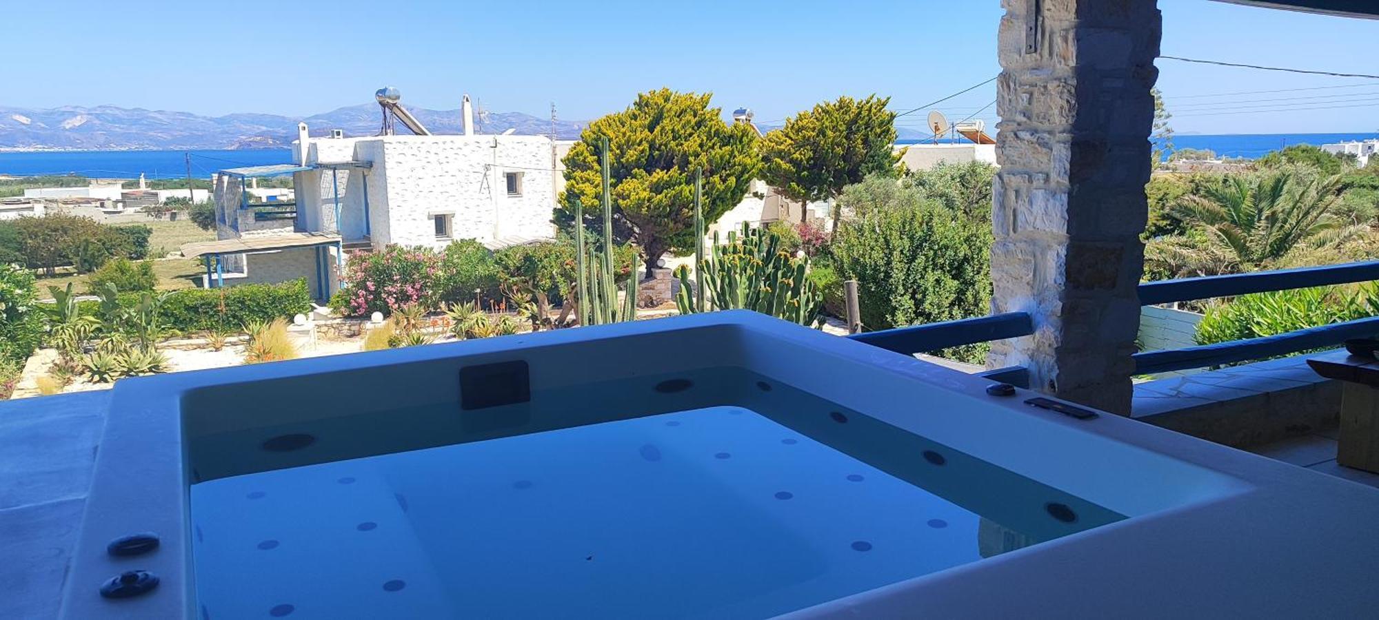 Island Magic - Seaview Villa With Jacuzzi Pool Ambelas Bagian luar foto