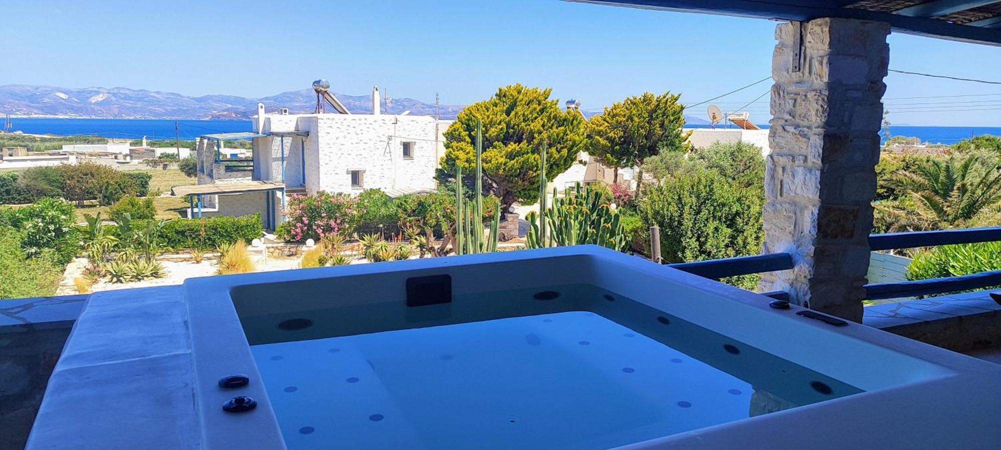 Island Magic - Seaview Villa With Jacuzzi Pool Ambelas Bagian luar foto